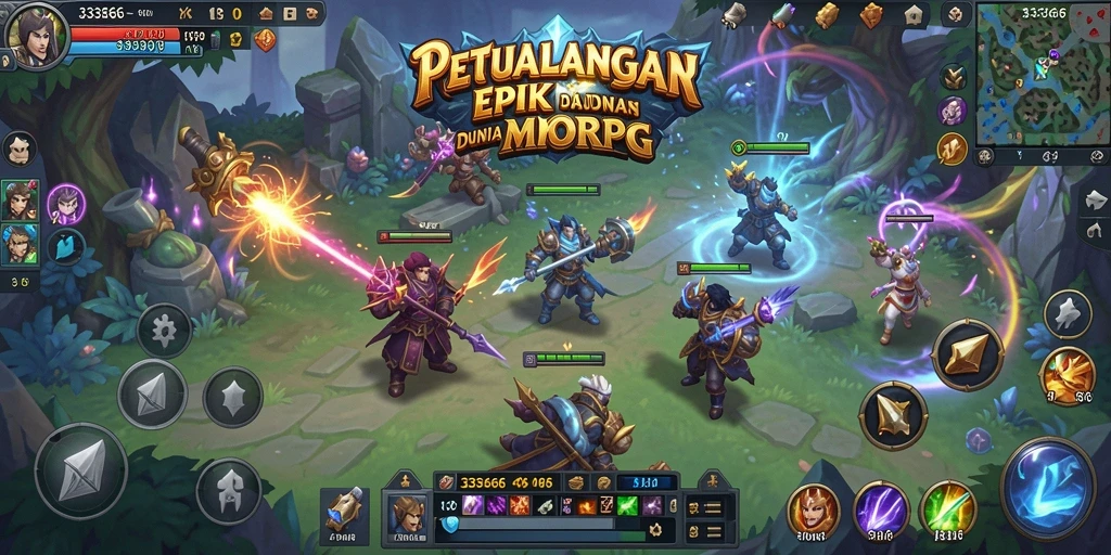 Tampilan layar dari gameplay <strong>333666</strong>, mengungkapkan pertarungan epik dan penjelajahan dunia.