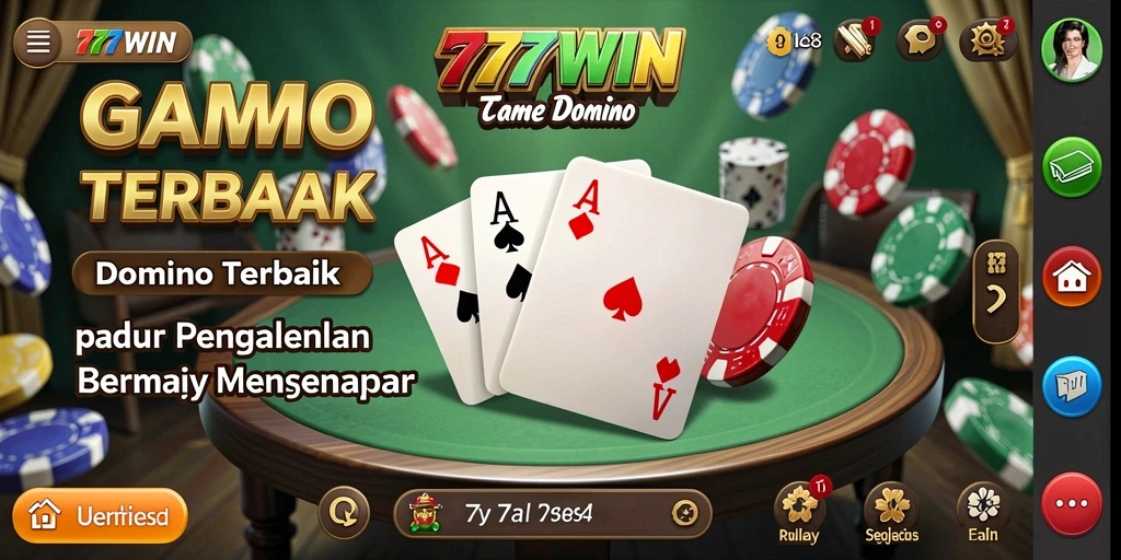Screenshot gameplay 777WIN menampilkan aksi seru dalam permainan Domino.