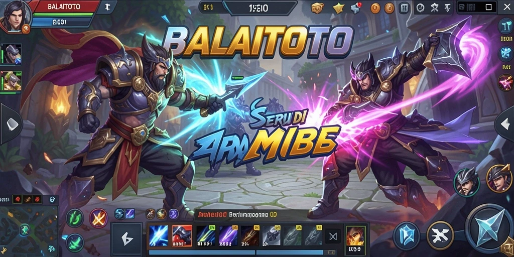 Screenshot gameplay BALAITOTO yang menunjukkan serunya aksi MOBA.