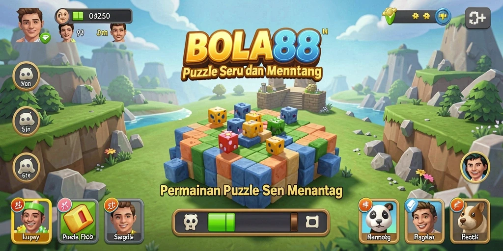 Tampilan gameplay seru BOLA88 dengan tantangan Puzzle.