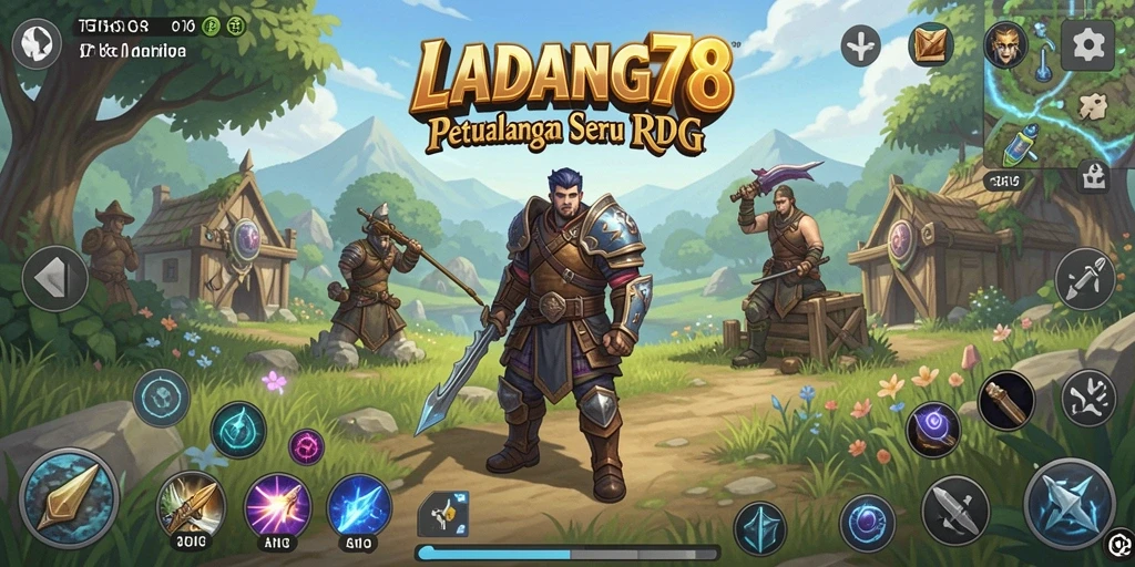 Tampilan gameplay menarik dari LADANG78 dengan aksi seru dan karakter unik.