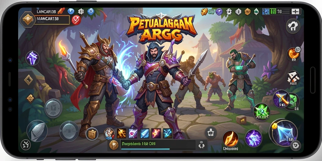 Tangkapan layar utama LANCAR138 menampilkan pertarungan epik dalam dunia ARPG.