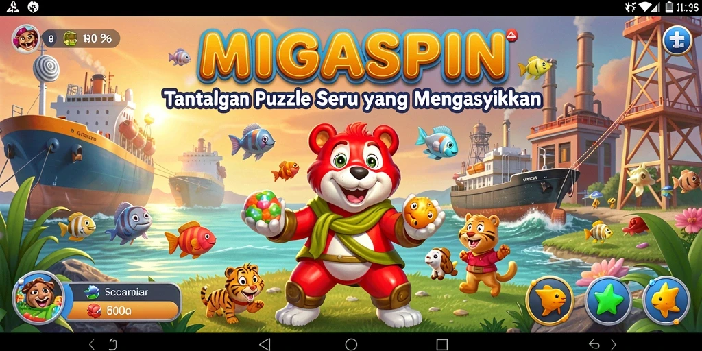 Tampilan gameplay <strong>MIGASPIN</strong> yang menarik dan penuh tantangan.