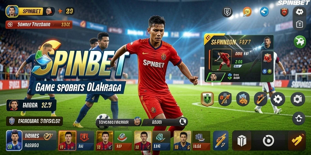Screenshot SPINBET menunjukkan pengguna menikmati taruhan olahraga.