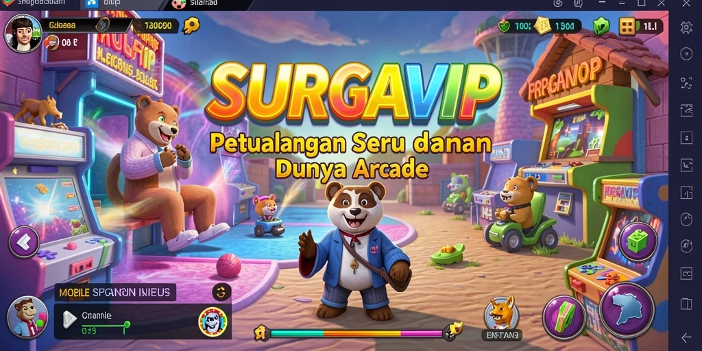 Tampilan gameplay SURGAVIP yang penuh aksi dan keseruan.