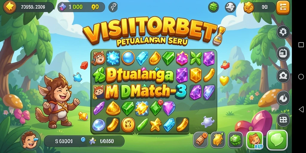 Gameplay seru dan menarik dari VISITORBET saat mencocokkan blok.